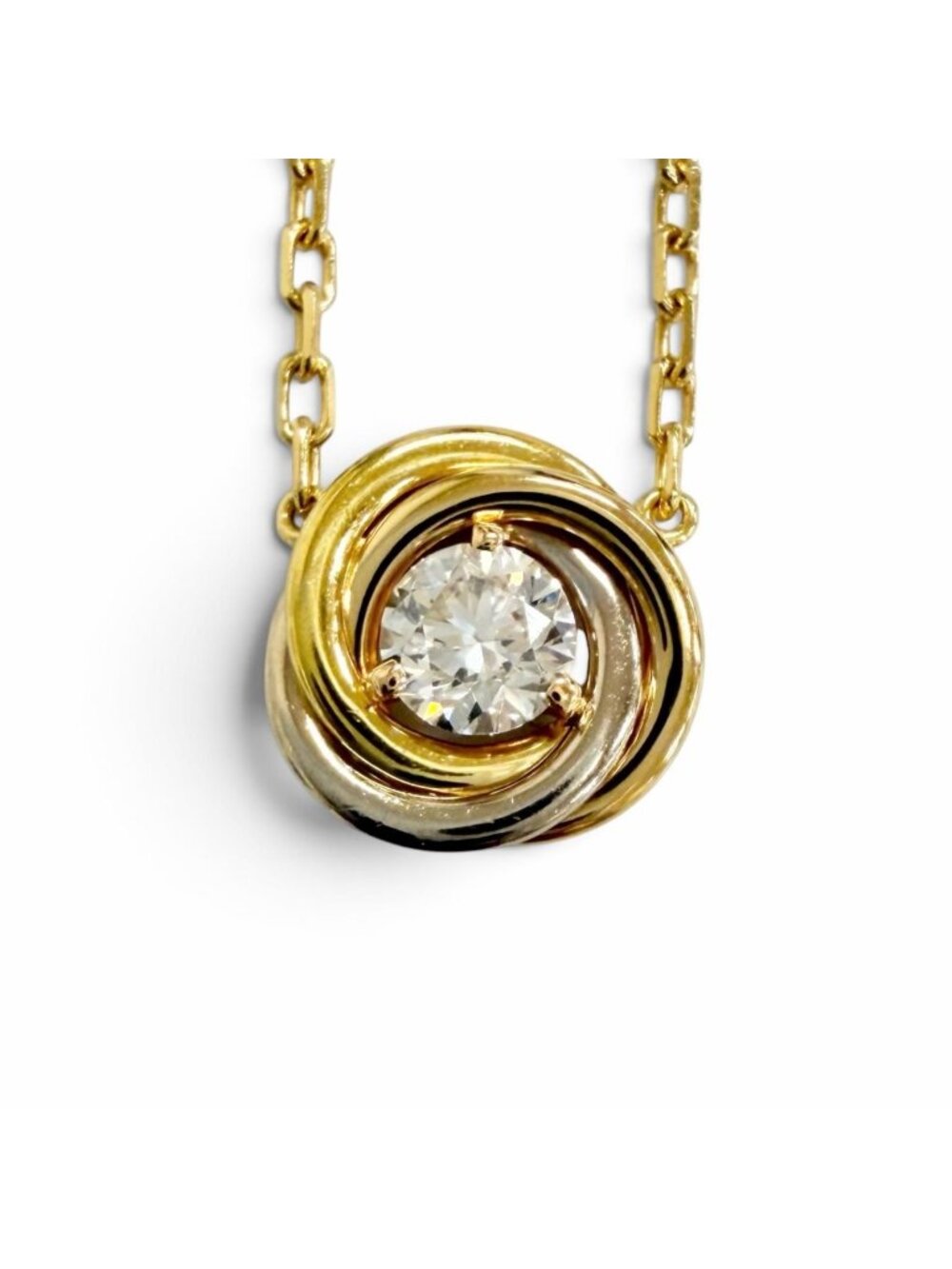 Cartier Trinity de Cartier Diamond Necklace 18k Gold PG Yellow